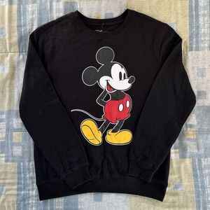 Disney Black Casual Long Sleeve Mickey Mouse Logo Sweater NWT Unisex Medium
